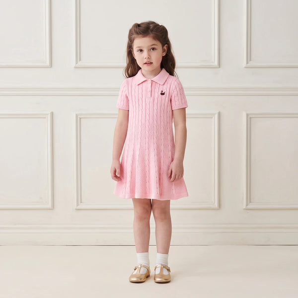 Cable Knit Polo Dress