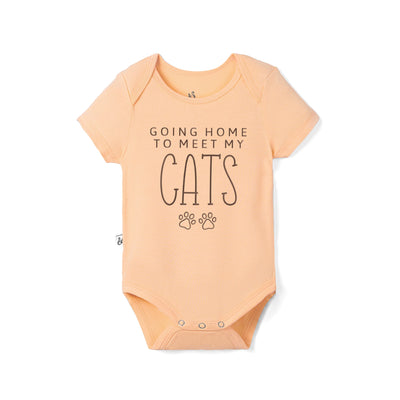 Going Home To Meet My Pups / Cats Embroidered Bamboo Onesie