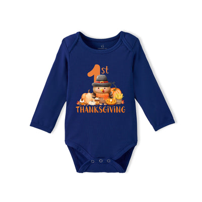 1st Thanksgiving Bamboo Baby Bodysuit