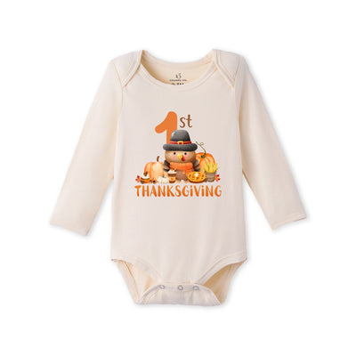 1st Thanksgiving Bamboo Baby Bodysuit