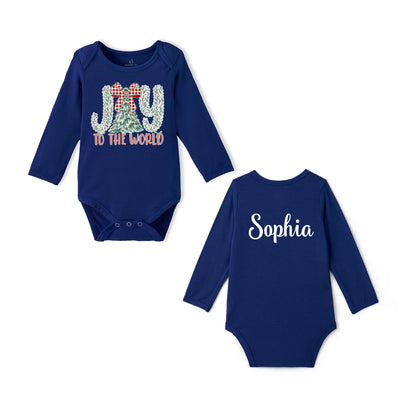 Custom Joy To The World Bamboo Baby Onesie