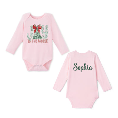 Custom Joy To The World Bamboo Baby Onesie