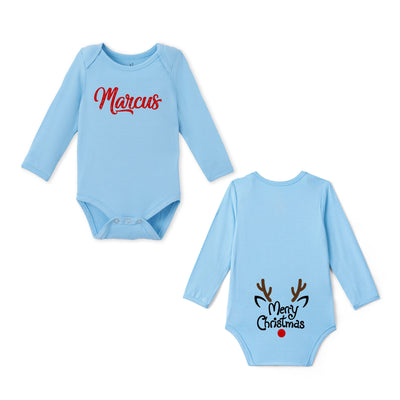 Custom Christmas Bamboo Baby Onesie