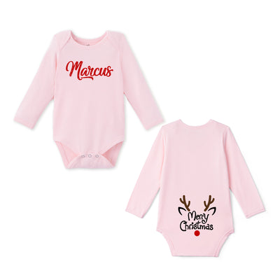 Custom Christmas Bamboo Baby Onesie