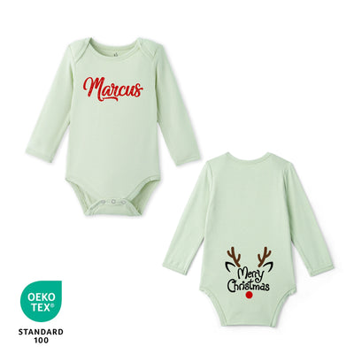 Custom Christmas Bamboo Baby Onesie