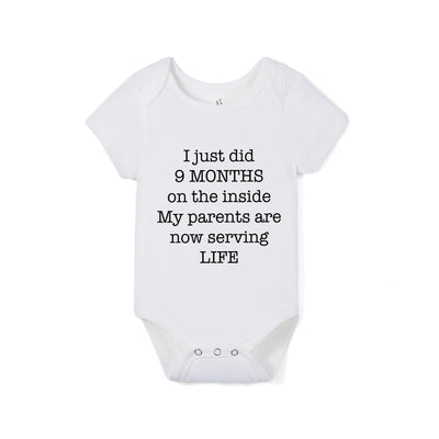 I Just Did 9 Months On The Inside Funny Baby Bodysuit