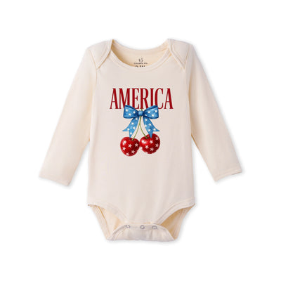 American Cherry Bamboo Baby Onesie