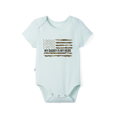 American Flag My Daddy is My Hero Baby Onesie