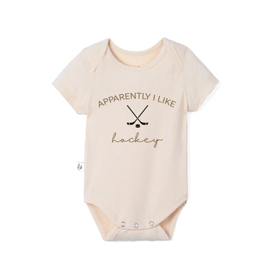 Apparently I Like Hockey Baby Bamboo Onesie