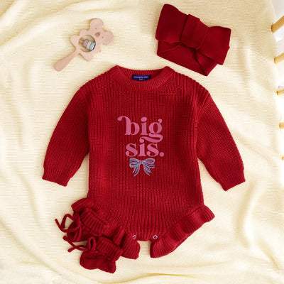 Big Sister Embroidered Baby Romper