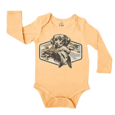 Camo Dog Hunting Baby Onesie SwaddleAn