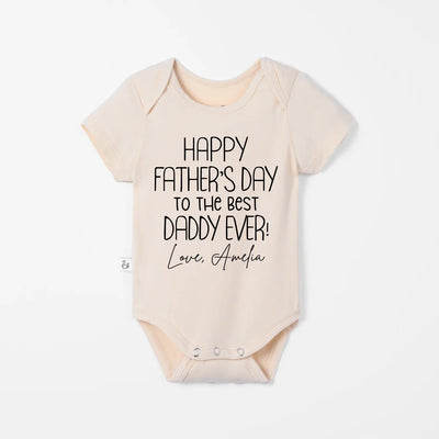 Custom Happy Best Daddy Ever Baby Onesie
