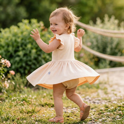 Custom Name Flower Baby Twirl Bodysuit Dress