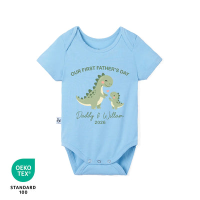Custom Our First Father’s Day Baby Onesie