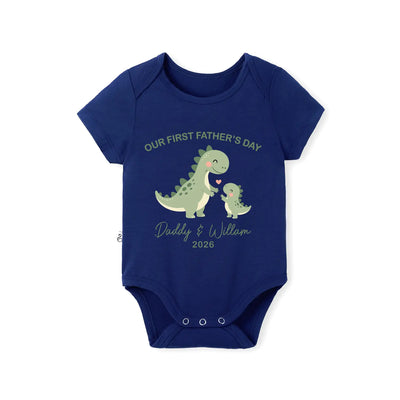 Custom Our First Father’s Day Baby Onesie