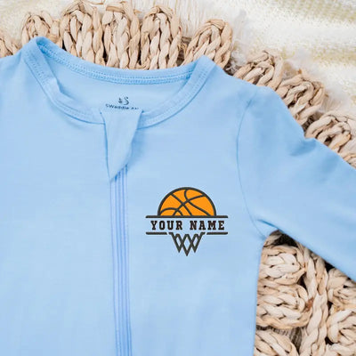 Custom Basketball Name Bamboo Pajamas - SwaddleAn