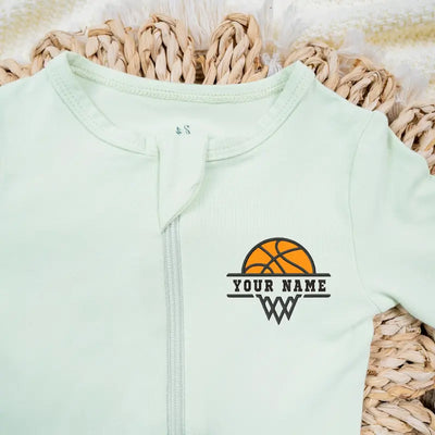 Custom Basketball Name Bamboo Pajamas - SwaddleAn