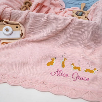 Custom Corgi Dog Blanket