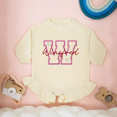 Custom Daisy Name Baby Romper - SwaddleAn