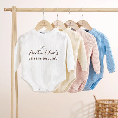Embroidered Custom Little Bestie Baby Romper