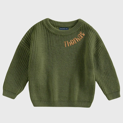 Custom Embroidered Name Baby Sweater - SwaddleAn