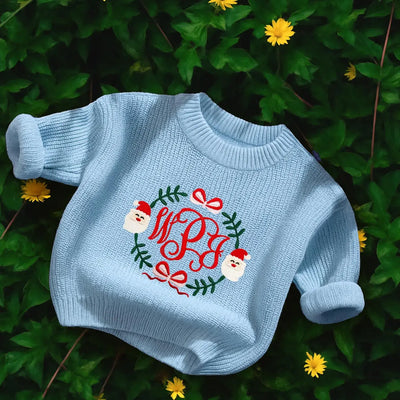 Personalized Santa Claus Monogram Sweater - SwaddleAn