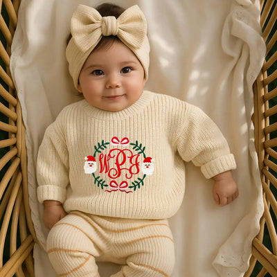Personalized Santa Claus Monogram Sweater - SwaddleAn