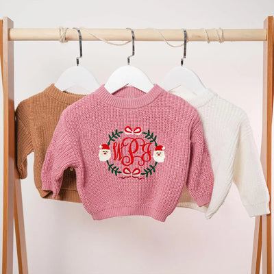 Personalized Santa Claus Monogram Sweater - SwaddleAn