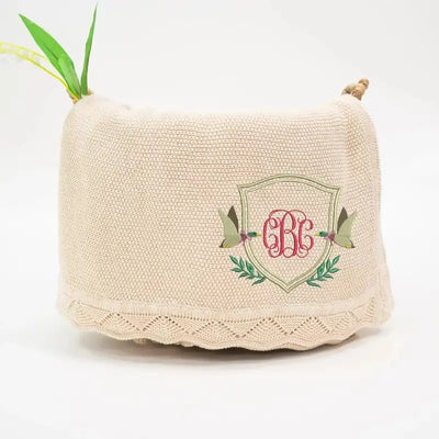 Custom Mallard Duck Monogrammed Name Baby Blanket SwaddleAn