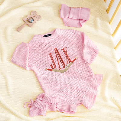 Custom Monogram Baseball Baby Rompers
