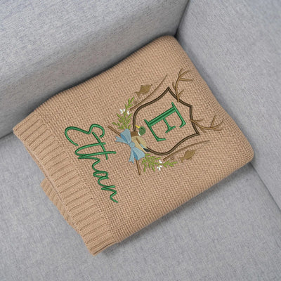 Custom Monogram Fishing Mallard Duck Baby Blanket - SwaddleAn
