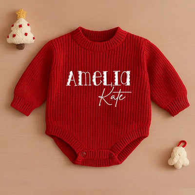 Custom Name Embroidered Baby Romper - SwaddleAn
