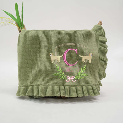 Custom Name Labrador Retriever Dog Baby Blanket - SwaddleAn