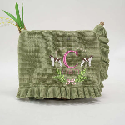 Custom Name Shorthaired Pointer Dog Baby Blanket - SwaddleAn