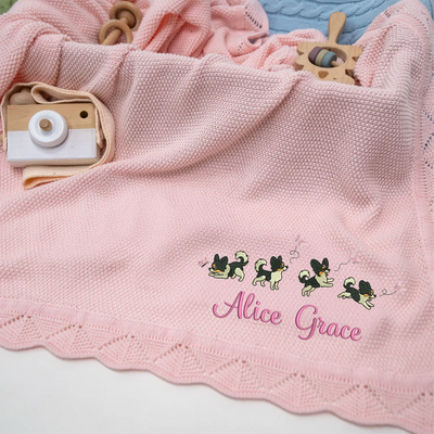 Custom Papillon Dog Blanket