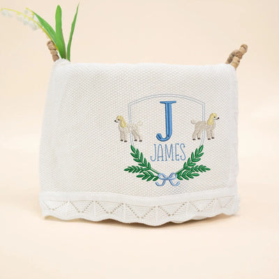 Custom Poodle Dog Baby Blanket - SwaddleAn