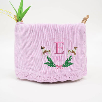 Custom Russell Terrier Dog Baby Blanket - SwaddleAn