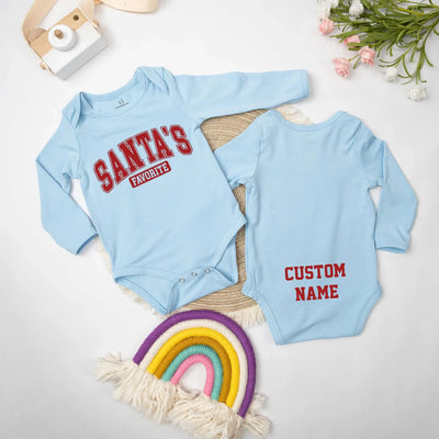 Custom Santa's Favorite Xmas Baby Onesie - SwaddleAn