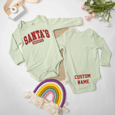 Custom Santa's Favorite Xmas Baby Onesie - SwaddleAn