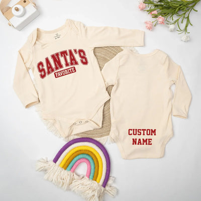 Custom Santa's Favorite Xmas Baby Onesie - SwaddleAn