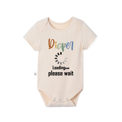 Diaper Loading Please Wait Baby Bamboo Onesie