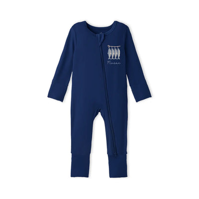 Embroidered Fishing Baby Bamboo Pajamas