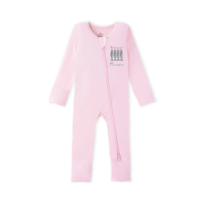 Embroidered Fishing Baby Bamboo Pajamas