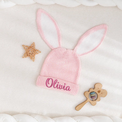 Embroidered Baby Easter's Day Bunny Beanie