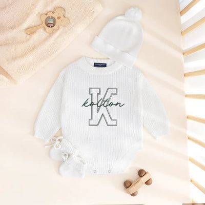 Embroidered Custom Name Baby Romper