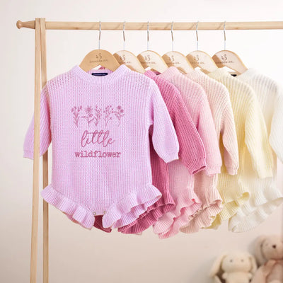 Embroidered Little Wildflower Baby Romper