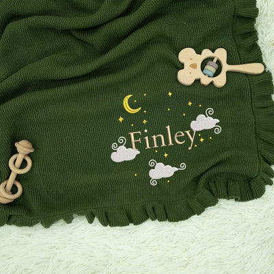 Embroidered Night Sky Baby Blanket - SwaddleAn