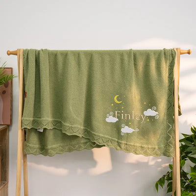 Embroidered Night Sky Baby Blanket - SwaddleAn