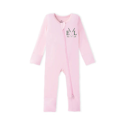 Embroidered Golf Monogram Baby Pajamas