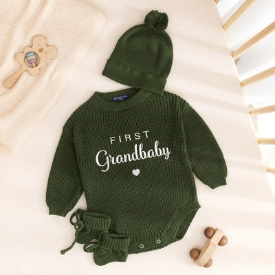 Embroidery First Grandbaby Baby Romper